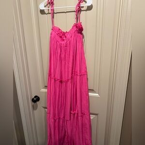 Impressions Fuchsia Maxi Dress -L
